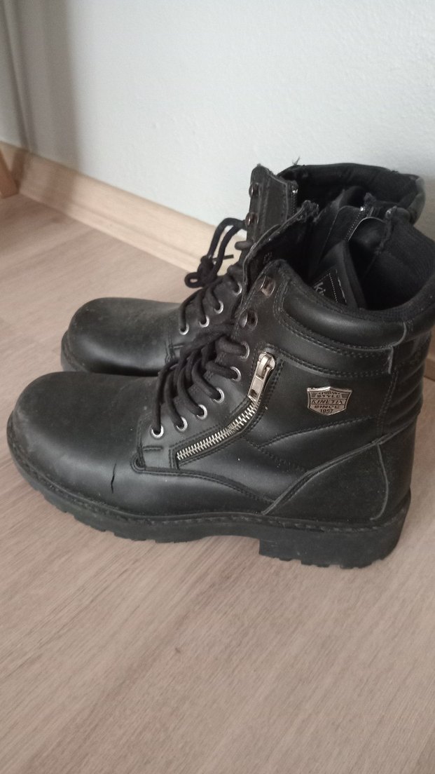 Siyah Deri Erkek Biker Botları - Görsel 3