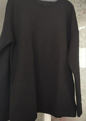 Kadın Siyah Uzun Kollu Sweatshirt