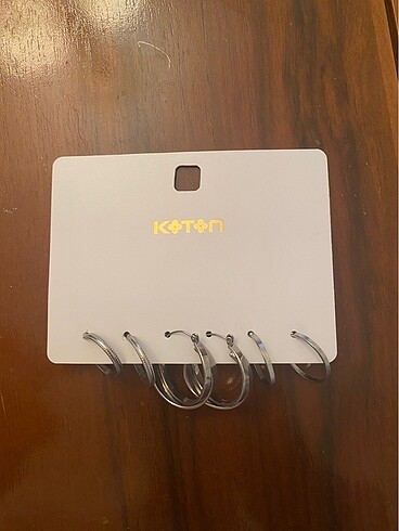 Koton koton üçlü küpe seti