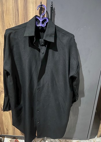 Siyah Düğmeli Kadın Gömlek takım - Görsel 3