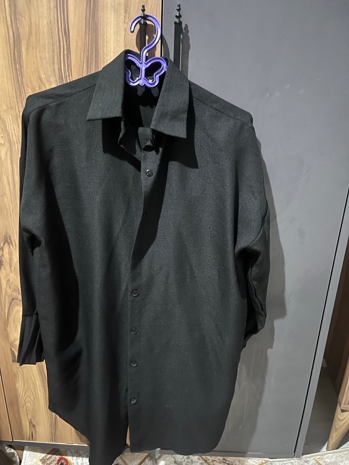 Siyah Düğmeli Kadın Gömlek takım - Görsel 3