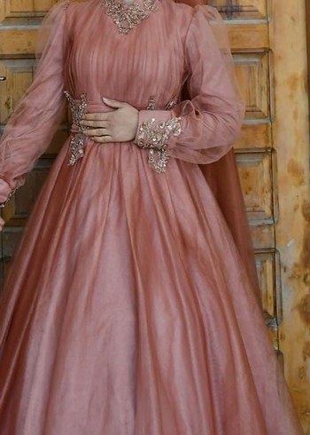 Pembe Bohem Uzun Kollu Vintage Elbise - Görsel 2