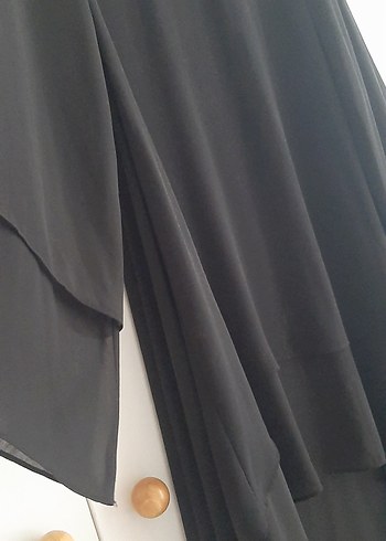 36 Beden kat kat siyah şifon tunik