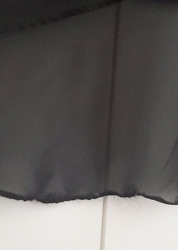 36 Beden siyah Renk kat kat siyah şifon tunik