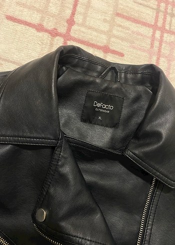 xl Beden Kadın Siyah Deri Biker Ceket
