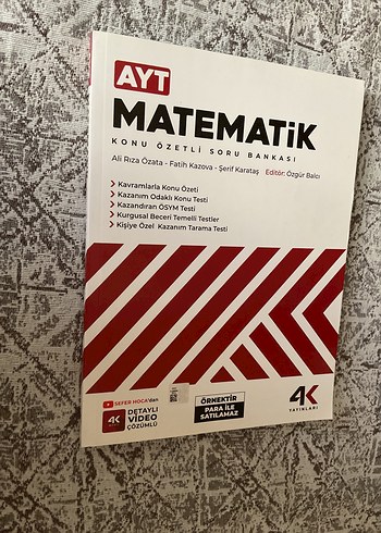 AYT Matematik Konu Özetli Soru Bankası 4K yayınları