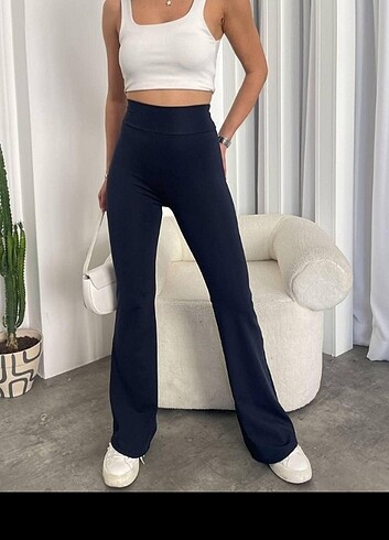 l Beden YÜKSEK BEL İSPANYOL PAÇA LİKRALI TAYT S M L XL XXL SİYAH LACİVER