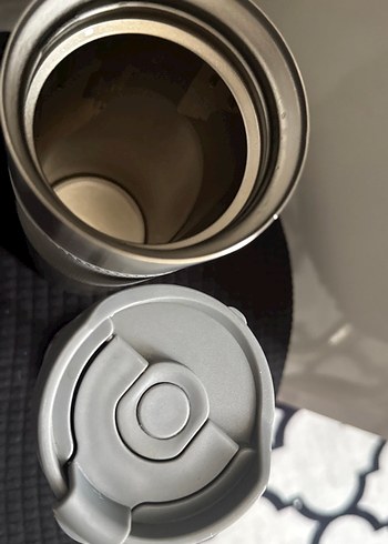 Gri Paslanmaz Çelik Termos Bardak - Görsel 4