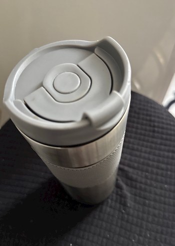 Gri Paslanmaz Çelik Termos Bardak - Görsel 2