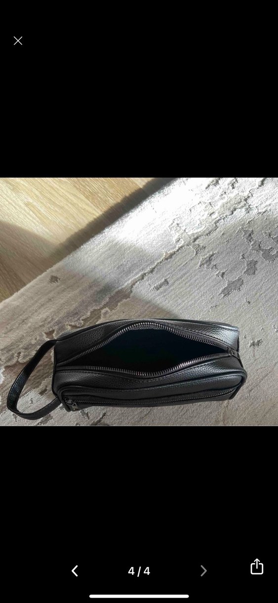 Siyah Fermuarlı Erkek Bel Çantası - Görsel 2