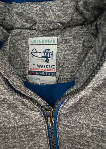 Kapüşonlu Gri Erkek Çocuk mont - Görsel 2