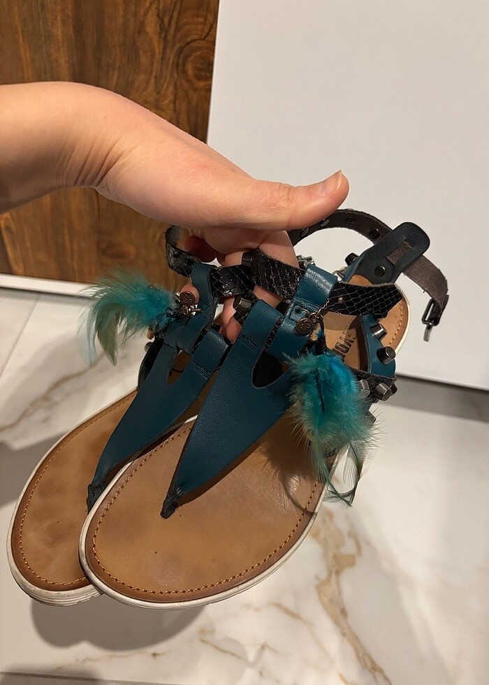 Greyder deri sandalet - Görsel 2