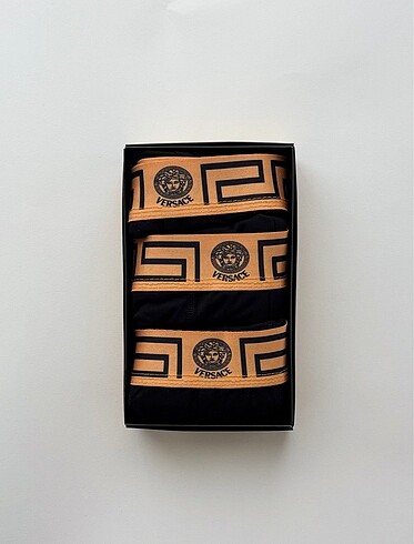 l Beden siyah Renk Versace 3?lü Boxer Set