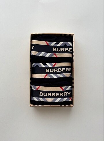 l Beden siyah Renk Burberry 3?lü Boxer Set