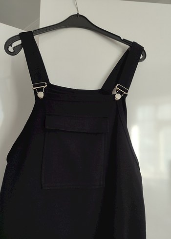 siyah mini Salopet tulum - Görsel 2