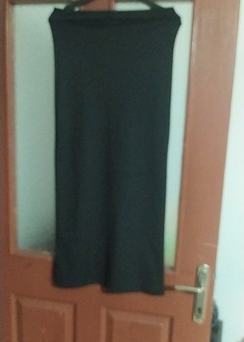 Drapeli Siyah Uzun Kadın Etek - Görsel 2