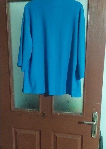 Mavi Kadın Midi Robe, Uzun Kollu, Rahat Kesim Kimono - Görsel 2