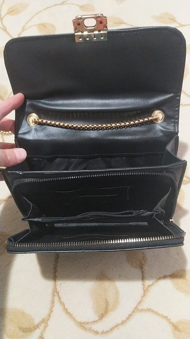 Klasik Şıklık Siyah Deri Omuz Çantası - Görsel 3