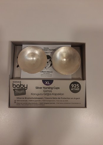 BABY&MOM XL Gümüş Koruyucu Göğüs Kapakları - Görsel 6