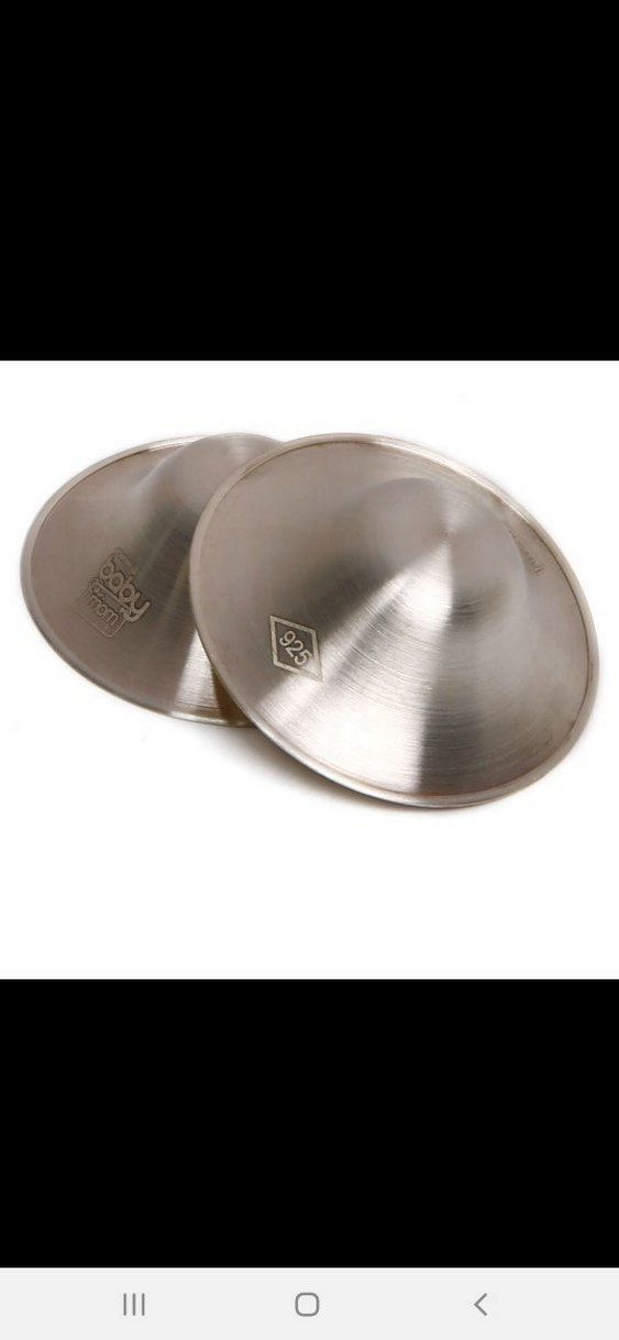 BABY&MOM XL Gümüş Koruyucu Göğüs Kapakları - Görsel 3