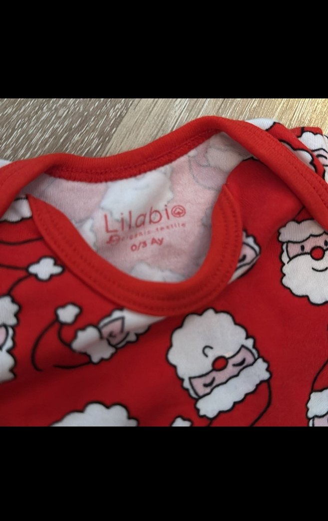 LILABI organik kumaştan bebek zıbın/ 0-3 ay - Görsel 2