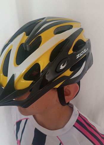 Sarı Siyah Baskılı Biker Motosiklet Kaskı - Görsel 3