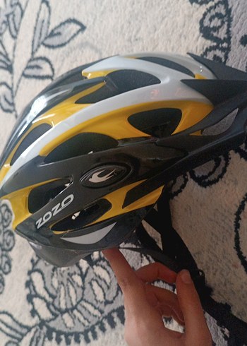 Sarı Siyah Baskılı Biker Motosiklet Kaskı - Görsel 2