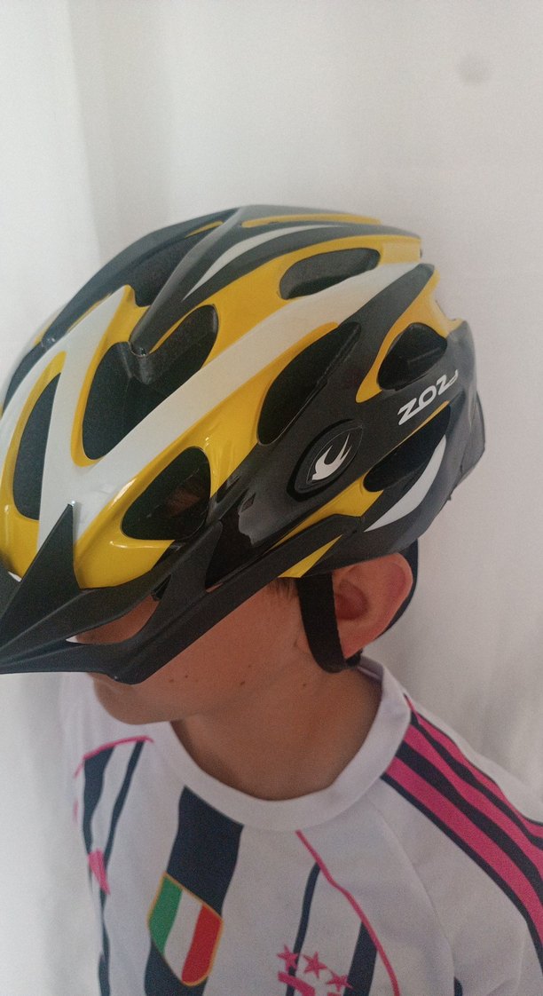 Sarı Siyah Baskılı Biker Motosiklet Kaskı - Görsel 3