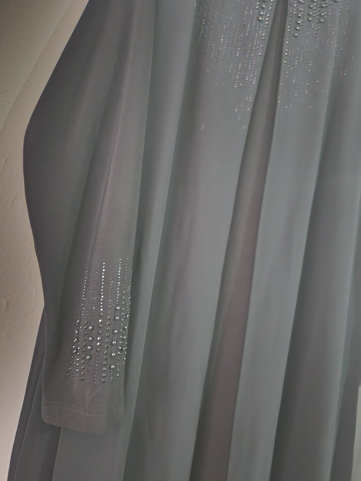 Siyah Uzun Kollu Salaş Elbise - Görsel 3