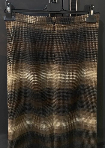 Kahverengi Midi Piliseli Kadın Etek - Görsel 3