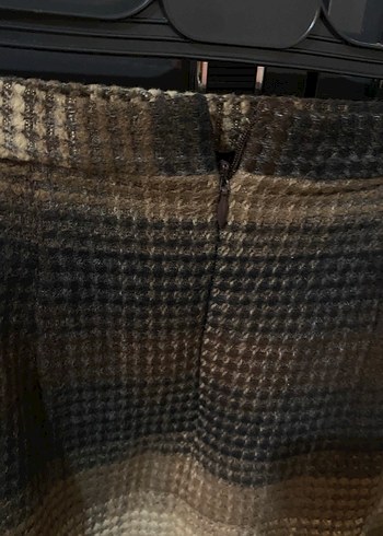 Kahverengi Midi Piliseli Kadın Etek - Görsel 4