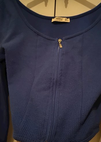 Fermuarlı Lacivert Kadın Triko - Görsel 2