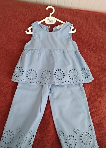 Kız Çocuk Nakışlı Dantelli Takım zara