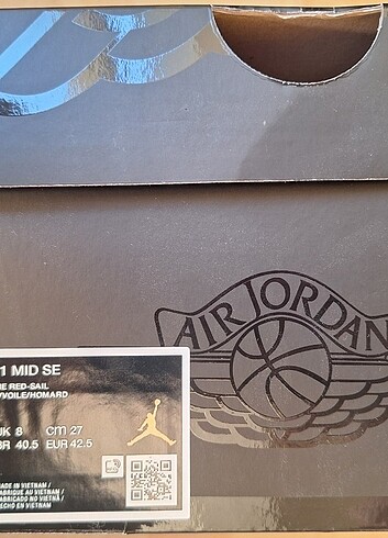 42.5 Beden beyaz Renk Nike Air Jordan 1 Mid SE Dune Red
