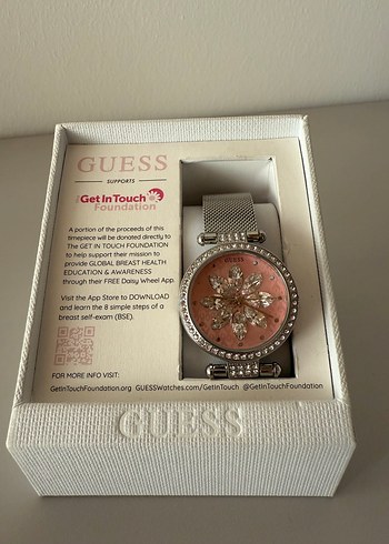 Guess Kadın Pembe Payetli Saat