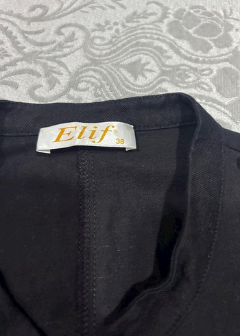 38 Beden siyah Renk Düğmeli Siyah Kot Ceket, Salaş Kesim