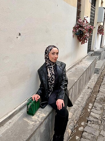 Bershka Oversize Deri Blazer