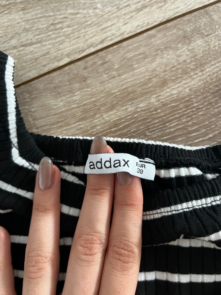 Siyah Beyaz Çizgili Bluz - Görsel 3