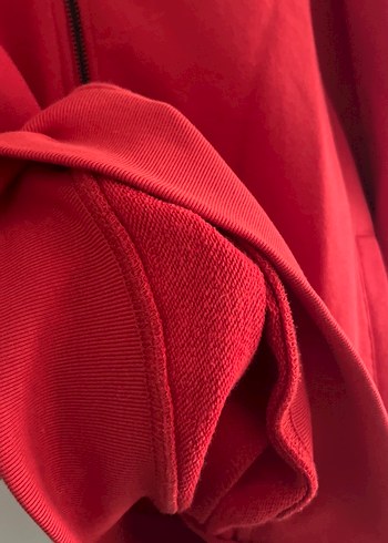 Supreme Kırmızı Fermuarlı Erkek Sweatshirt - Görsel 2