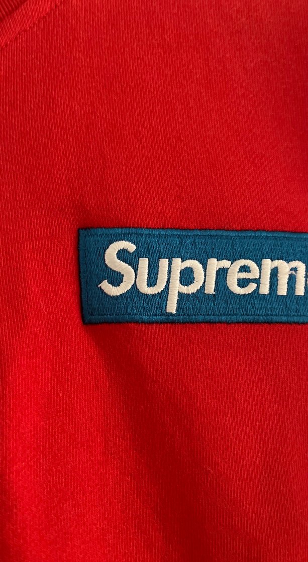 Supreme Kırmızı Fermuarlı Erkek Sweatshirt - Görsel 4