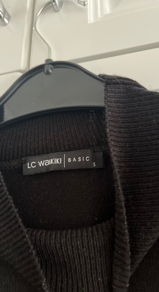 Siyah Boğazlı, Uzun Kollu Kadın Kazak - Görsel 2