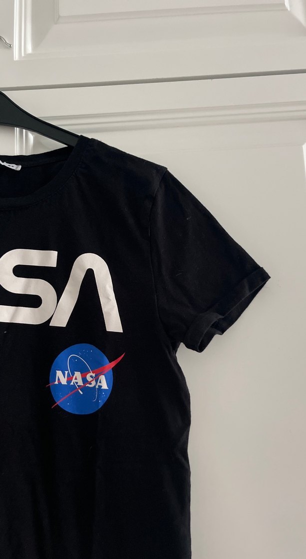 NASA Baskılı Siyah Tişört - Görsel 2