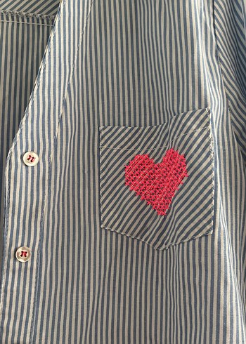 Düğmeli Uzun Kollu Kadın Gömlek - Görsel 2