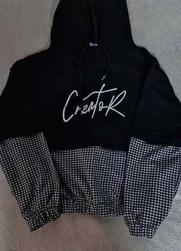 13-14 Yaş Beden Siyah Sweatshirt