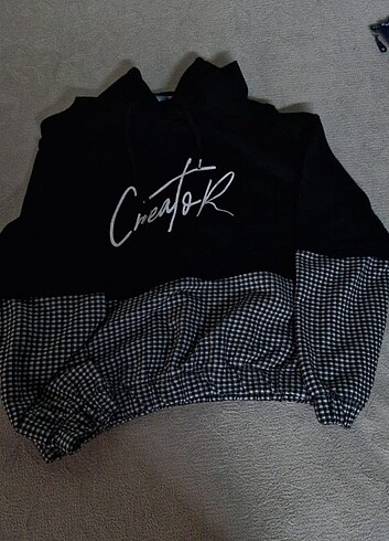 13-14 Yaş Beden siyah Renk Siyah Sweatshirt