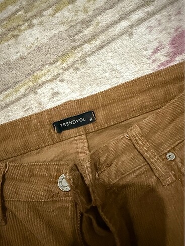 Trendyol & Milla Kadife pantalon taba rengi