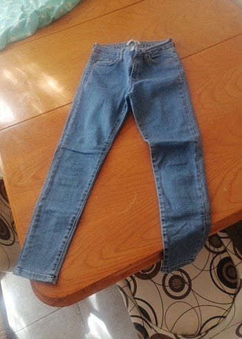Addax Mavi Midi Normal Boy Kadın Denim Pantolon