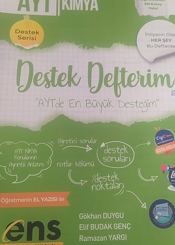 AYT Kimya Destek Defterim - Ens