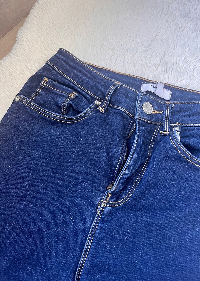 Kadın yüksek bel dar kot pantolon - Görsel 2