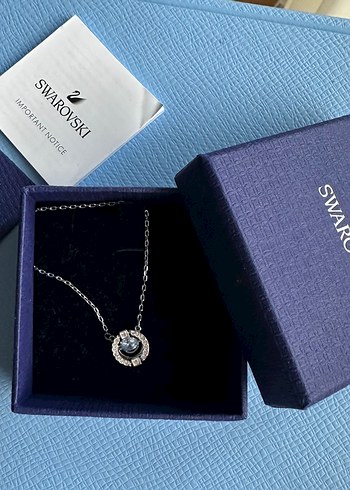 swarovski Gumus Zincirli Tasli Kolye